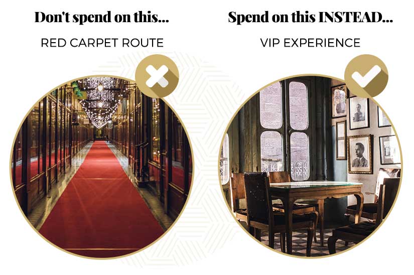 VIP experience budget swap