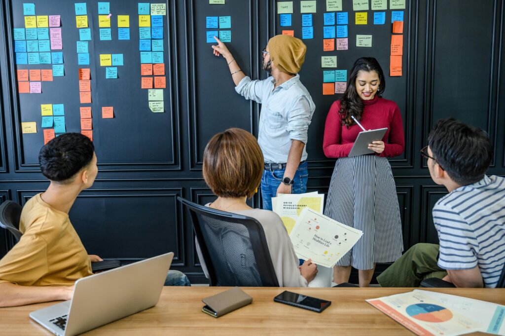Using post it notes at an event
