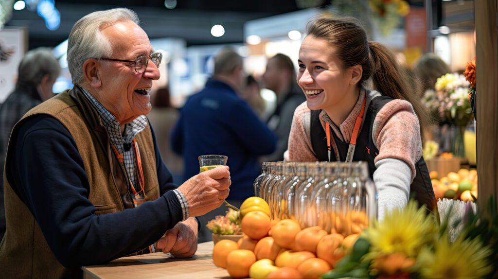 Food and refreshment ideas at trade show booth