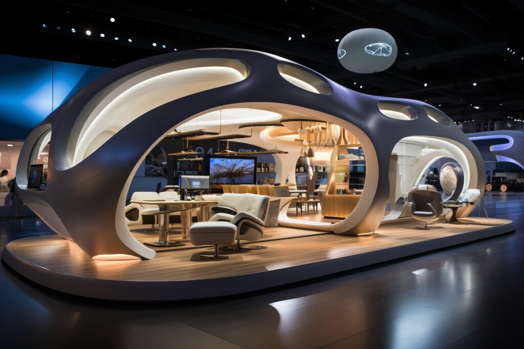 Futuristic exhibition booth design
