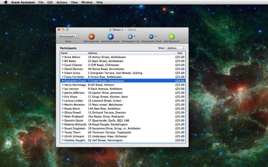 Event Assistant Mac app