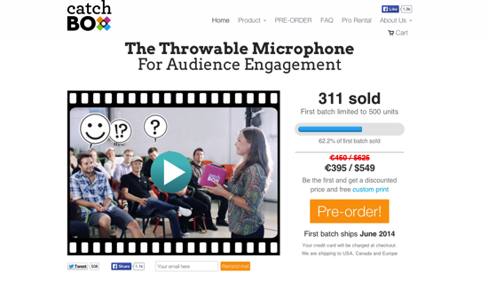 Catchbox event startups