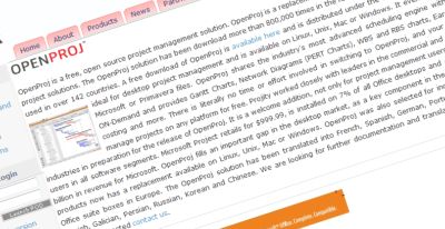 openproj project management