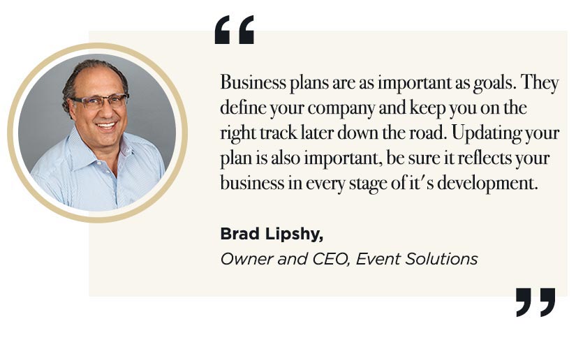 Brad Lipshy says business plan is as important as business goals 