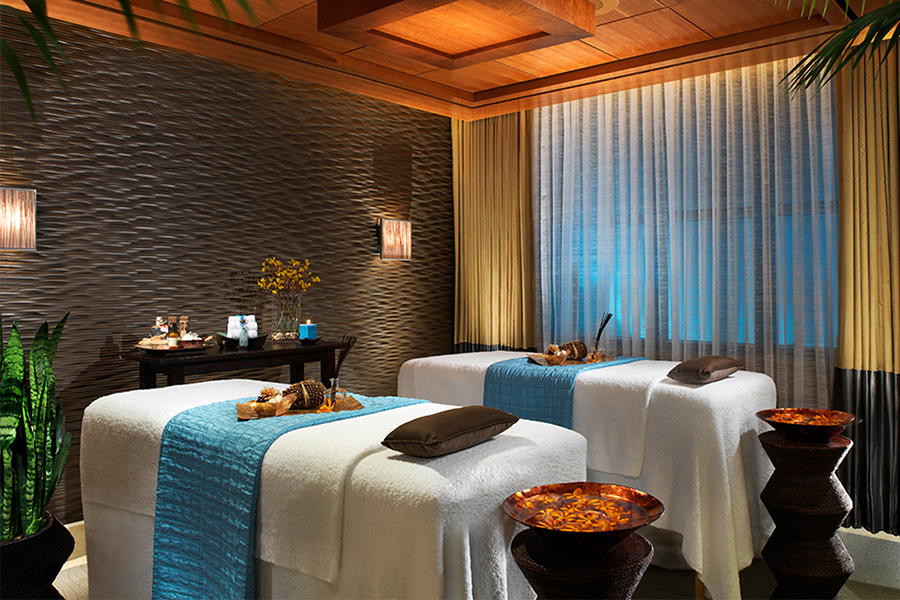 An interior shot of the Qua Baths and Spa, a great place to maintain planner wellness with a wind-down at the end of a busy day.