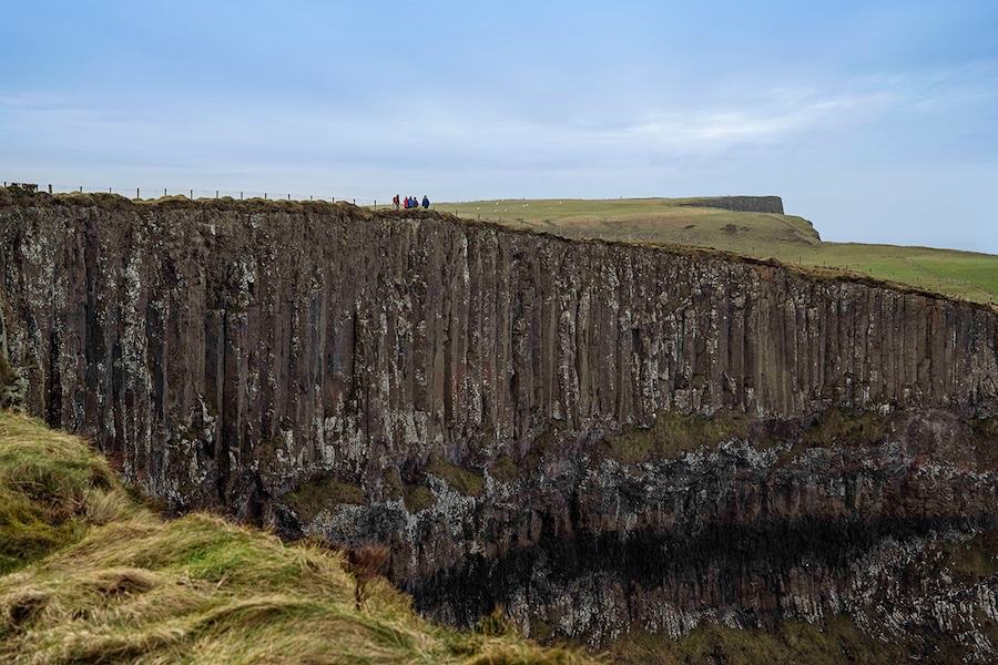 A dramatic cliff drop on the shores of Northern Ireland.