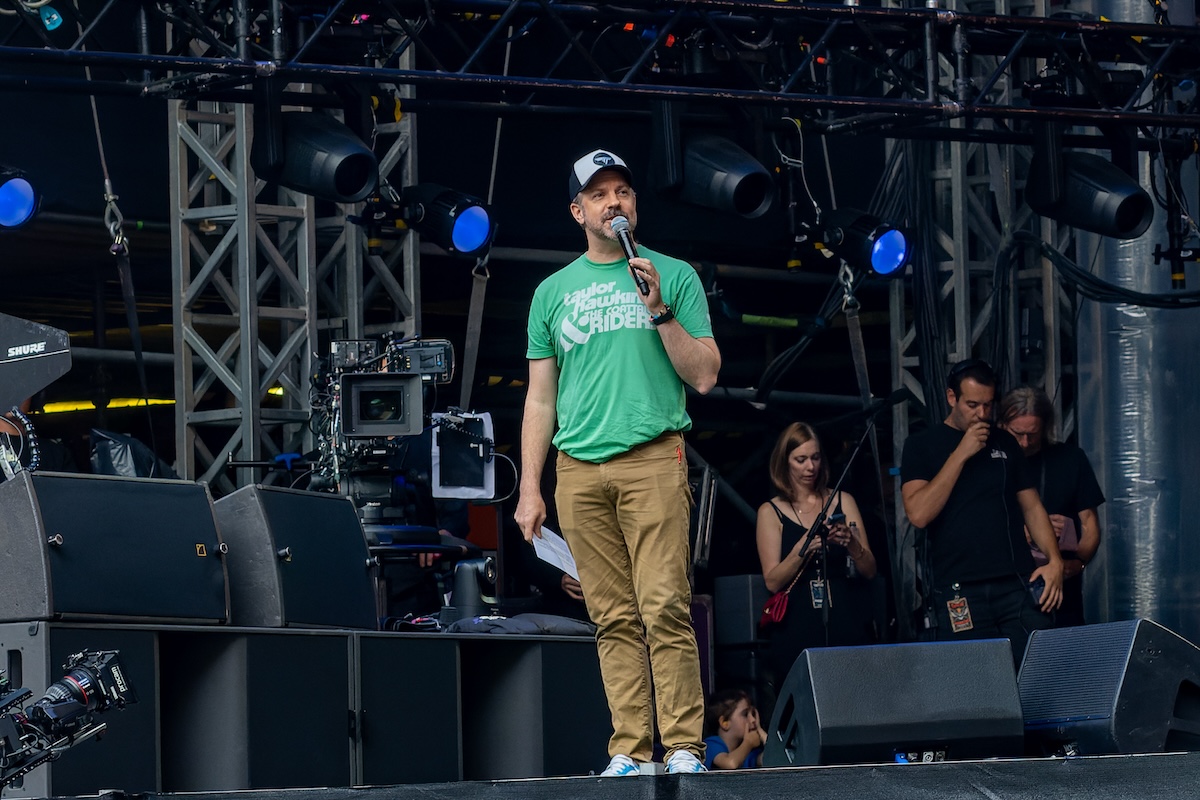 Celebrity on a stage