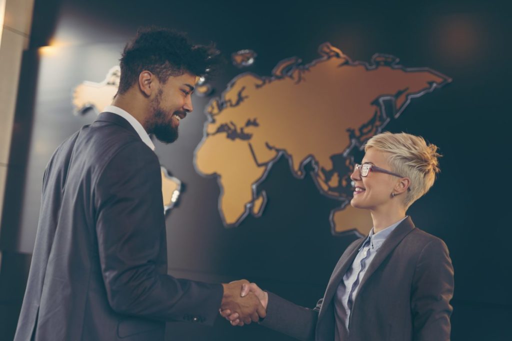 Businesspeople shaking hands