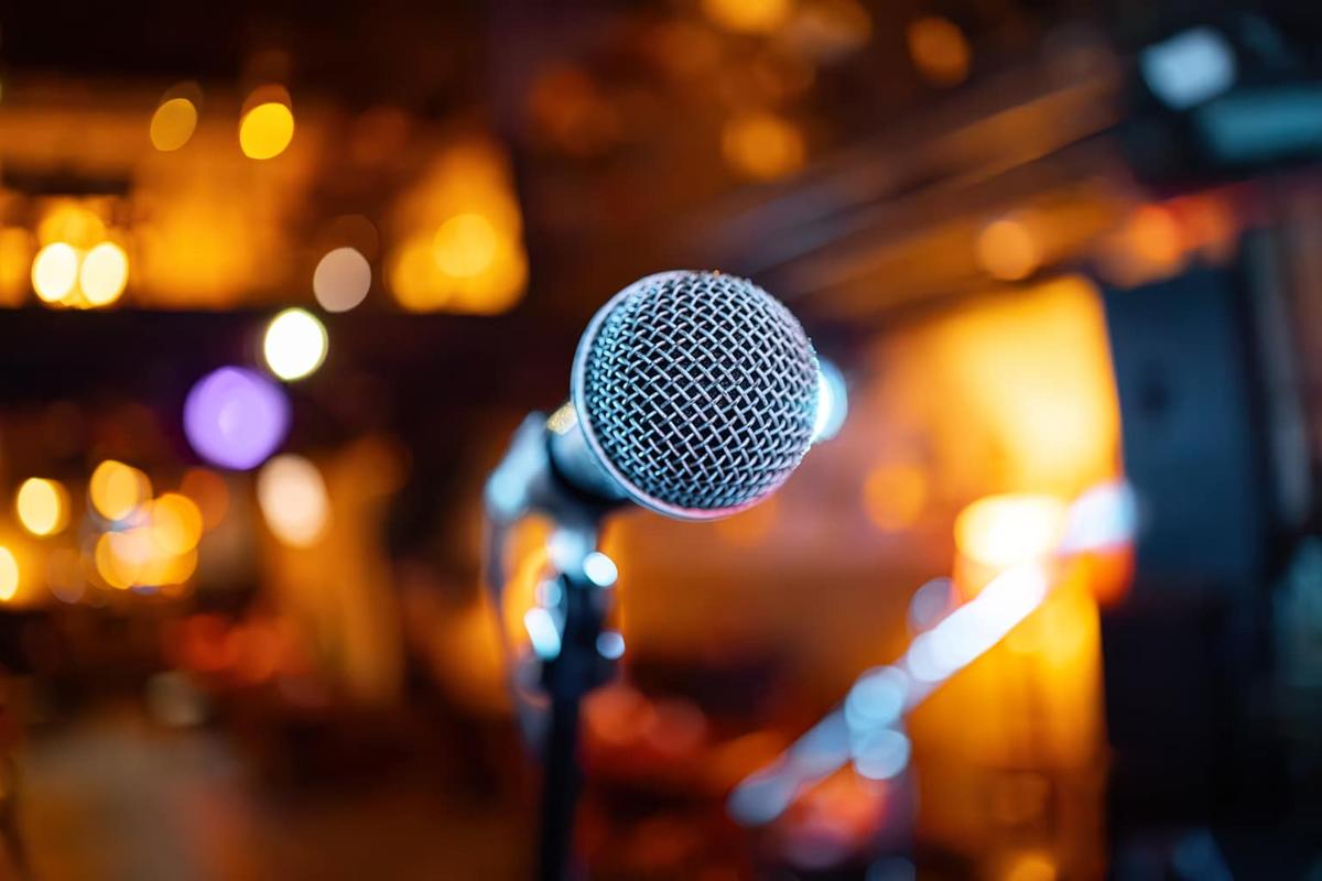 microphone for a celebrity
